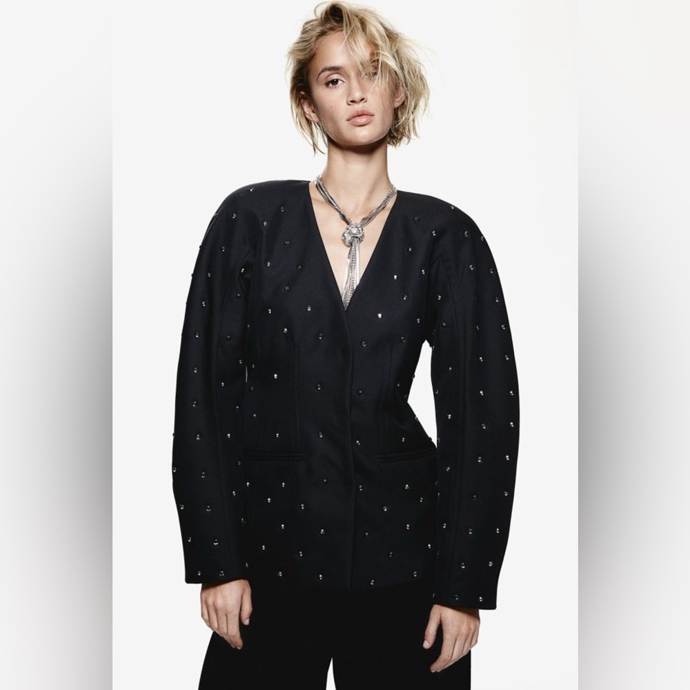 Rhinestone embellished jacket